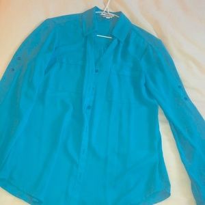 Chiffon light blue top